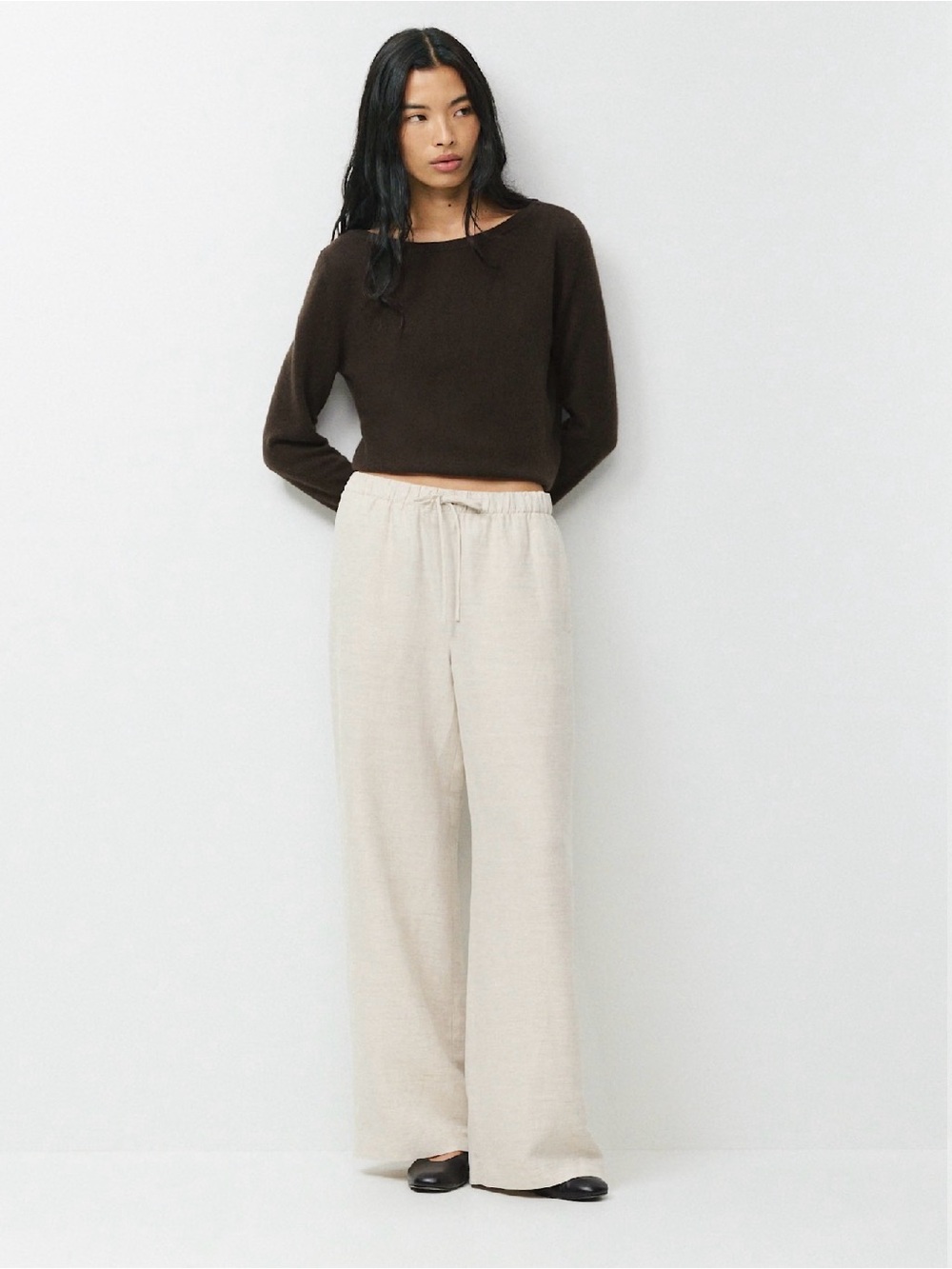 Aritzia The Lodge Pant - CruiseLinen in ecru